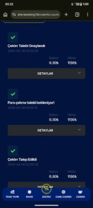 Sheratonking kazancımı ödemiyor Kanıt Görseli