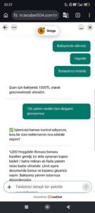 Teosbet Dolandırıcı! Kanıt Görseli