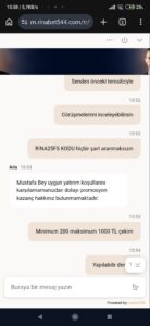 Rinabet Hiçbir Şartı Olmayan Kod’da Kazanınca Bakiyemi Sildiler Kanıt Görseli