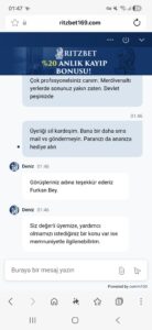 Ritzbet dolandırıcıdır Kanıt Görseli
