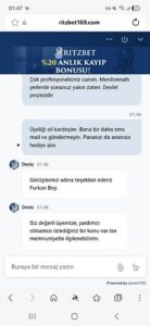 Ritzbet dolandırıcıdır Kanıt Görseli