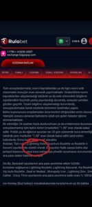 Rulobet dolandırıcı bir sitedir 550k bakiyemi haksız yere sildi Kanıt Görseli