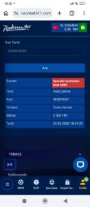 Radissonbet deneme kazancımı sildi Kanıt Görseli