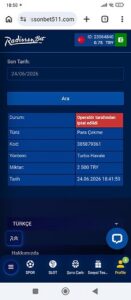 Radissonbet deneme kazancımı sildi Kanıt Görseli
