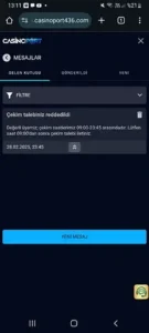 Casinoport bakiyemi silip beni banladı Kanıt Görseli