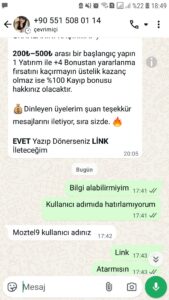RinaBet Mağduriyetim Dolandırıcı Site Kanıt Görseli