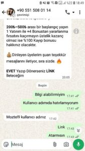 RinaBet Mağduriyetim Dolandırıcı Site Kanıt Görseli