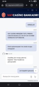 Vaycasinoya yatırım yapma yaptırma dolandırıclıga cıkmıslar Kanıt Görseli