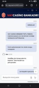 Vaycasinoya yatırım yapma yaptırma dolandırıclıga cıkmıslar Kanıt Görseli