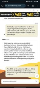 Betturkey pişmanlıktır +oyun içi mudale Kanıt Görseli