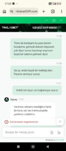Tiklabet dolandirici Kanıt Görseli