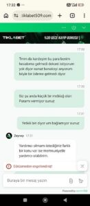 Tiklabet dolandirici Kanıt Görseli