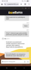 İzzabahis dolandiricidir kimse yatırım yapmasin Kanıt Görseli