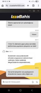İzzabahis dolandiricidir kimse yatırım yapmasin Kanıt Görseli