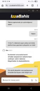 İzzabahis dolandiricidir kimse yatırım yapmasin Kanıt Görseli